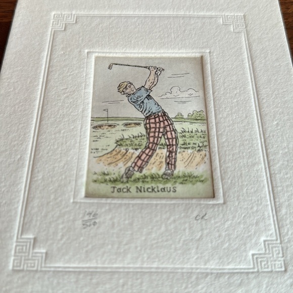 Signed print of Jack Nicklaus playing golf. - Picture 3 of 7